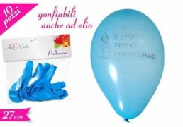 Palloncino Primo Compleanno 10pz Celeste