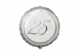 Palloncino Mylar 25° Argento Tondo