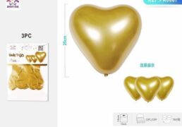 Palloncini Cuore Oro 25cm 3pz 2.2g