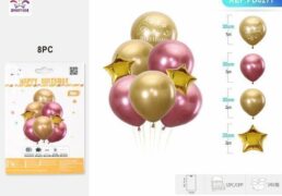 Set Palloncini Happy Birthday Met Oro 8p