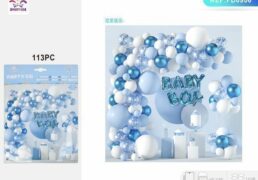 Set Di Palloncini Blu Per Neonati 118pz